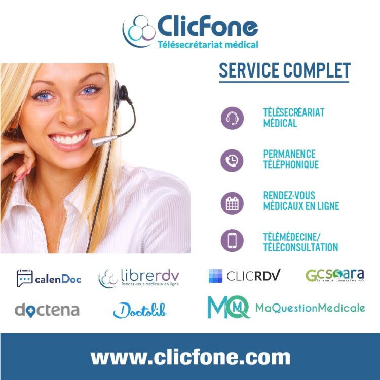 Télésecrétariat ClicFone secretariat telephonique medical doctolib